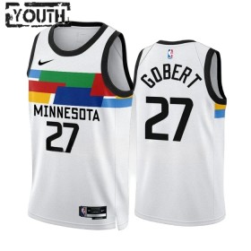 Dres Minnesota Timberwolves Rudy Gobert 27 Nike 2022-23 City Edition Bijela Swingman - Dječji
